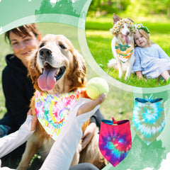 Silkfly foldable tie-dye scarf can be adjusted for a secure fit.
