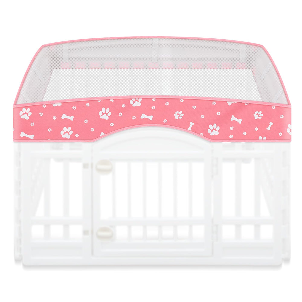 SilTriangle dog playpen mesh top lid fits 36-inch pens with pink finish for safety.