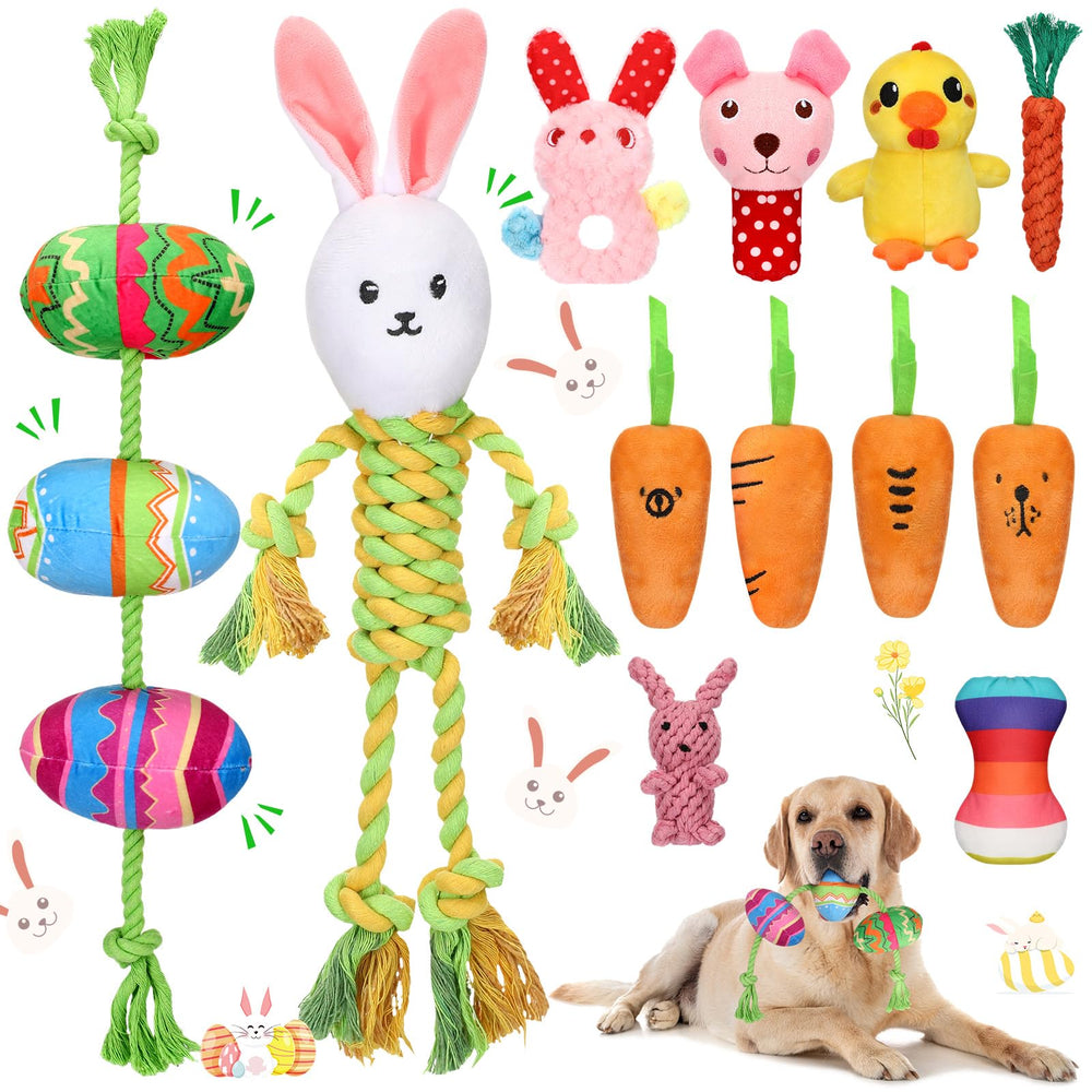 SilTriangle Easter plush egg toy for gentle chewing and fetch play