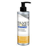 Silver Honey Nourish & Soothe leave-in conditioner bottle with pump for pets, hydration and grooming.