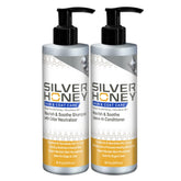 Silver Honey Nourish & Soothe shampoo pump bottle for odor control and gentle cleaning.