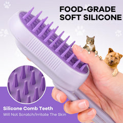 SILVLF Cat Steam Brush four-in-one detangling system for knot-free coats