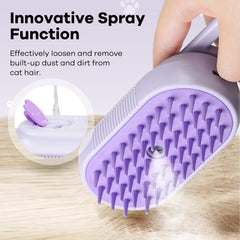 SILVLF Cat Steam Brush with steam mist system reduces static during grooming
