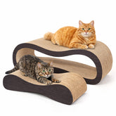 Simple Deluxe 2-in-1 cat scratcher lounge bed for cozy resting and scratching.