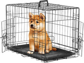 Simple Deluxe 24-Inch crate front door shows secure dual locks for safe containment