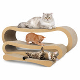Simple Deluxe 3in1 Large Cat Scratcher Lounger offers scratching, lounging, and play.