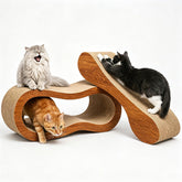 Simple Deluxe cat scratcher 2-in-1 design for scratching and lounging.