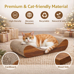 Simple Deluxe curved design scratcher comforts claws and joints during play.