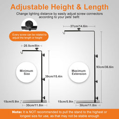 Simple Deluxe metal bracket above terrarium securely supports heating lights.