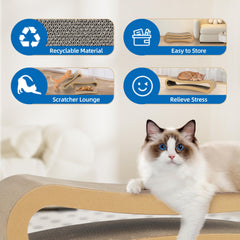 Simple Deluxe thick durable corrugated cardboard supports active cat scratchers for lasting use.