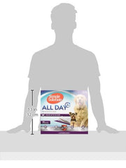 Simple Solution All Day pads show six-layer leakproof construction for heavy-duty absorbency.
