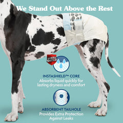 Simple Solution XXL diapers feature fur-friendly fasteners for easy on-and-off