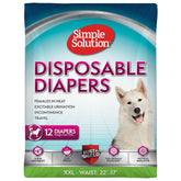 Simple Solution XXL disposable dog diapers with secure fit for large dogs