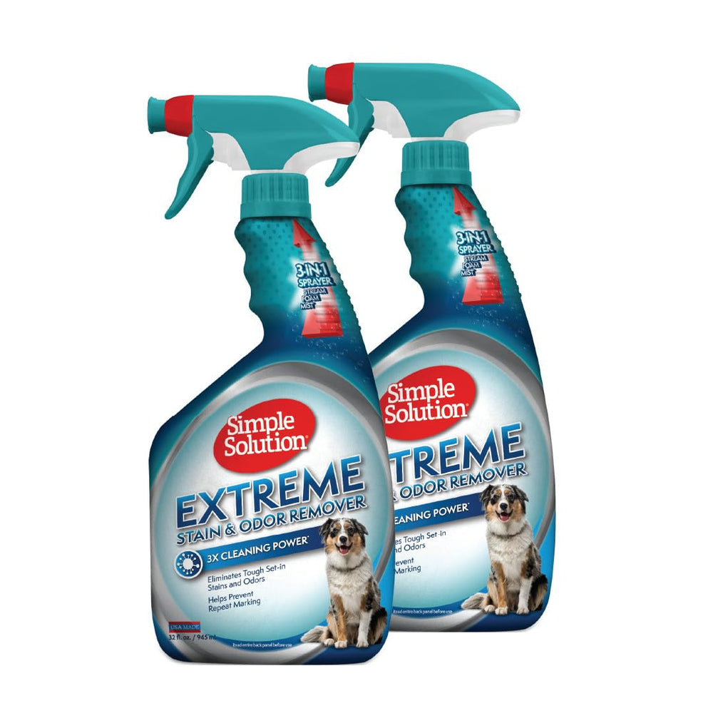 Simple Solution Extreme bottle with foam nozzle for tough stain treatment.