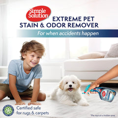 Simple Solution Extreme ergonomic spray bottle enables quick, comfortable cleaning.