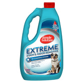Simple Solution Extreme Stain & Odor Remover spray targets urine stains on carpets for lasting freshness.