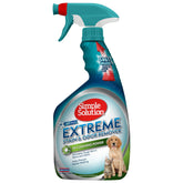 Simple Solution Stain & Odor Eliminator bottle (stain-odor-eliminator-bottle) demonstrates tough pet mess power.