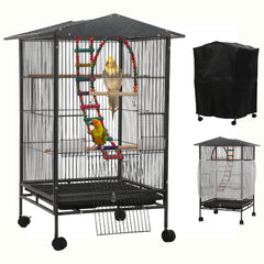 Sinopet large parakeet cage roof detail highlighting durable construction for long-term use.