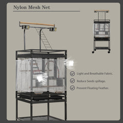 Sinopet cage with silent casters enables easy room-to-room mobility