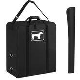 SIRUITON dog playpen storage bag front view showing organized pockets for travel