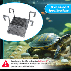 SKARUS basking area 10x13.4 inch provides ample space for stretching when basking.