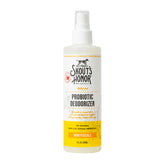 Skout's Honor bottle pour showing easy, on-the-go deodorizing for pets
