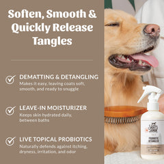 Omega-3 conditioning detail for shinier, smoother pet hair