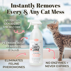Spray application mist of Skout's Honor for even coverage and odor neutralization.