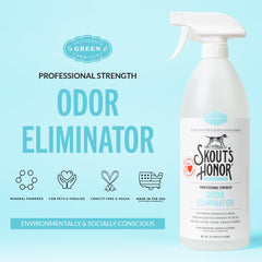 Skout's Honor Odor Eliminator for pet beds leaves fabrics smelling fresh and clean.