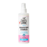 Skout's Honor probiotic deodorizer spray bottle closeup for gentle daily refresh