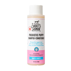 Skout’s Honor probiotic dog shampoo with avocado oil—gentle cleansing for a soft, healthy coat.