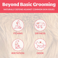 Skout's Honor probiotic dog shampoo bottle closeup β probiotic formula supports skin microbiome balance.