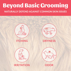 Closeup label on Skout's Honor spray highlighting avocado oil and omega-3 ingredients.