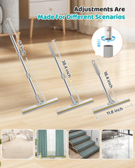 Skrmisda 54-inch handle extended to reach rug edges.