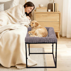 SKTREVAN large bedside dog bed frame supports heavy dogs with stable construction.
