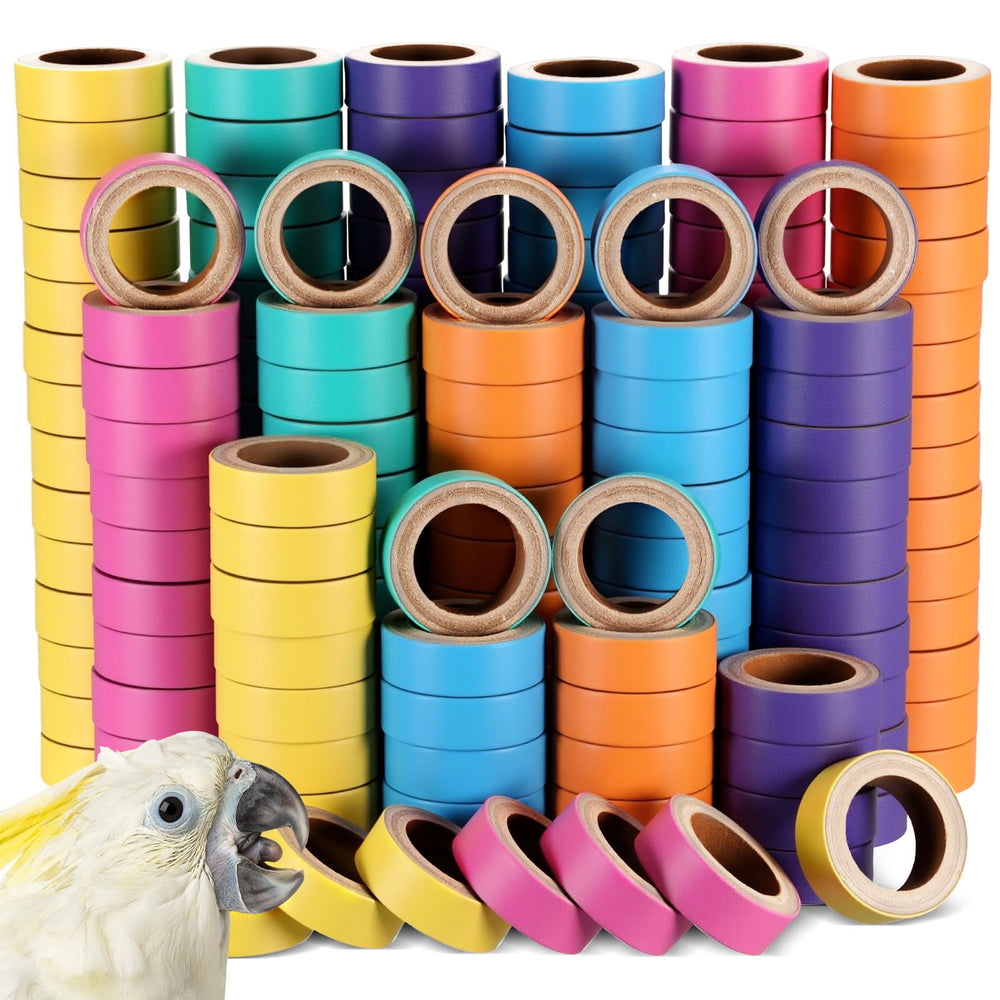 Skygyemm bagels bird toy pack with 120 rings promotes beak exercise and mental stimulation