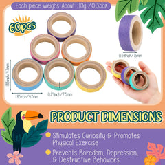 Skyygemm cardboard bagels toy in six colors for engaging chewing and shredding sessions