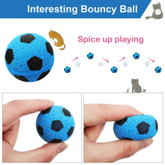 Skylety cat soccer ball green stimulates activity on carpeted floors