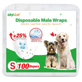 SkyLion dog diapers provide overnight coverage with high absorbency for male dogs.