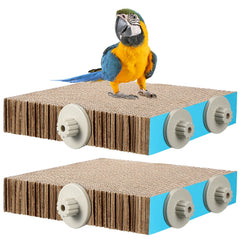 Skyygemm parrot toy flat perch 2-pack for cozy rest and play