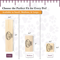 SleekEZ curry comb deshedding tool for thorough grooming.