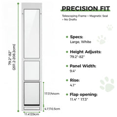 Slevoo height adjustment shown for standard US sliding doors