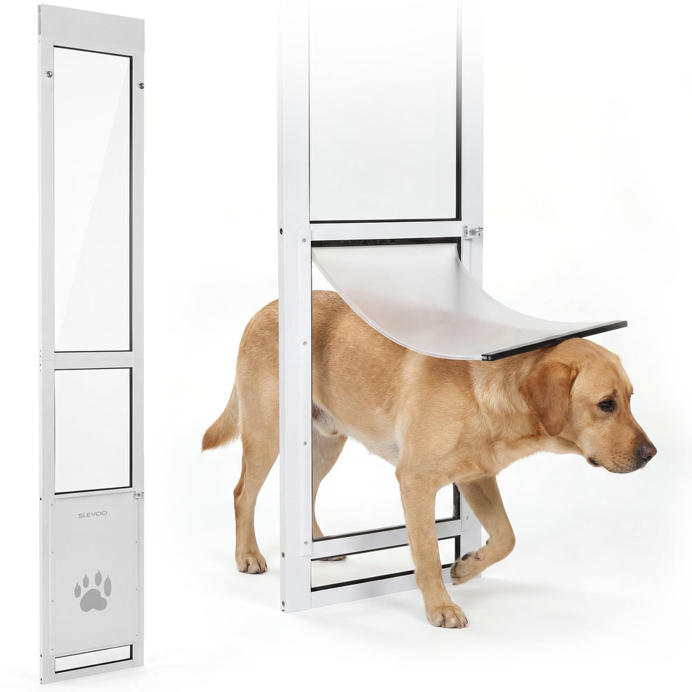 Slevoo sliding glass dog door installed without cutting for rental homes