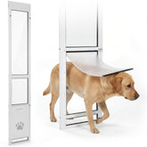 Slevoo sliding glass dog door installed without cutting for rental homes