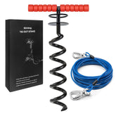 Sliridog 30ft tie-out cable for large dogs offers secure, flexible outdoor use.