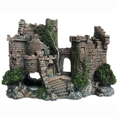 SLOCME aquarium castle decor in resin adds lifelike scenery and shelter for fish