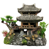 SLOCME resin castle front view adds a dramatic focal point to your freshwater tank.