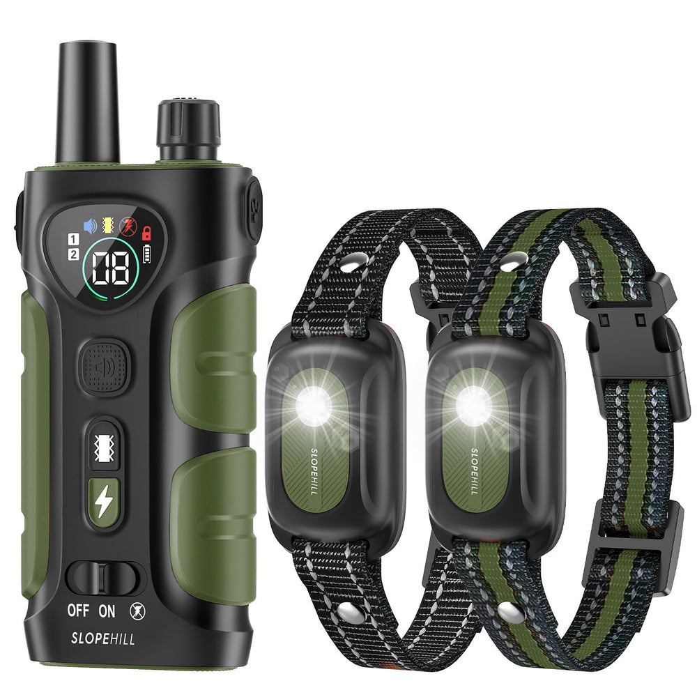 SLOPEHILL dog collar remote green two-pack for outdoor training