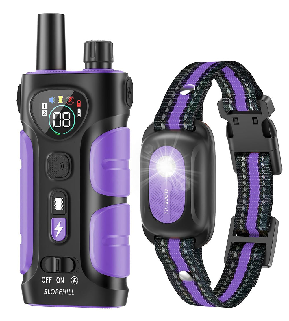SLOPEHILL dog shock collar remote for precise training control in outdoor sessions.