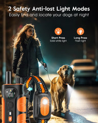 SLOPEHILL IP68 waterproof receiver worn on a dog for rain or splashes.